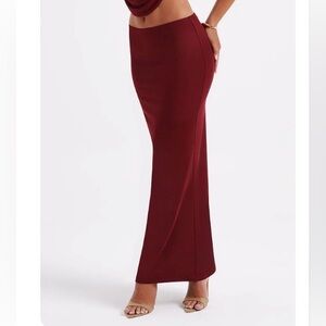 Babyboo Burgundy Maxi Skirt